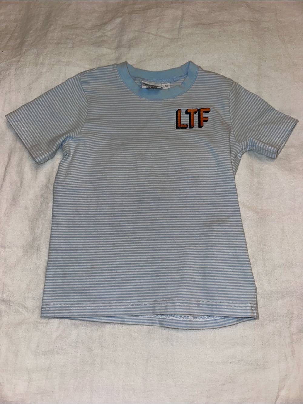 LTF Light Blue Striped Kids T-Shirt